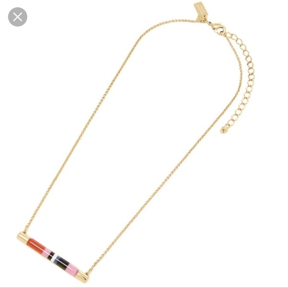 kate spade | Jewelry | Nwt Kate Spade Building Blocks Bar Pendant Necklac |  Poshmark